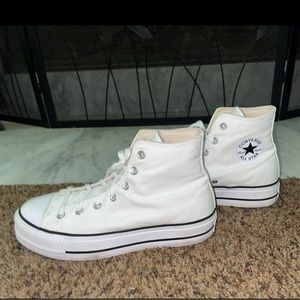 these are brand new white platform converse
